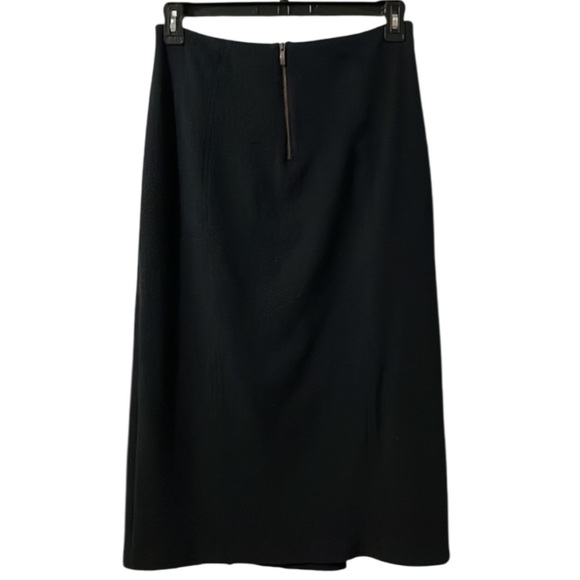 MAEVE by ANTHROPOLOGIE Dual Split Button Dark Navy Midi skirt - 6 - Picture 5 of 12